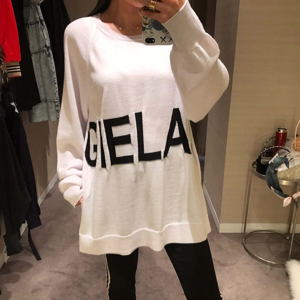MM6 Maison Margiela white sweater